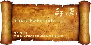 Szűcs Rodelinda névjegykártya