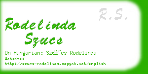 rodelinda szucs business card